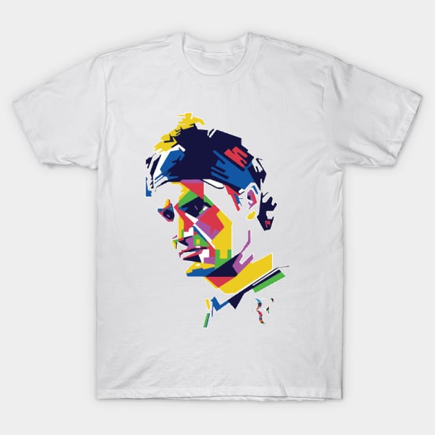 Roger Federer Abstract Colours T-Shirt by inkstyl